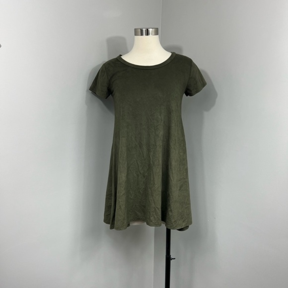 Living Doll Green Suede Dress